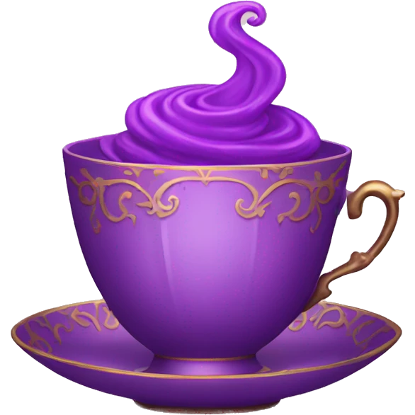 Fancy purple teacup emoji