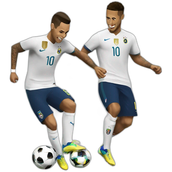 Neymar qui danse avec Ronaldo emoji