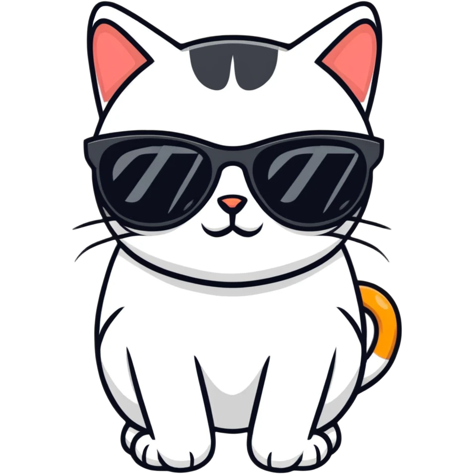 Cat with sunglasses emoji