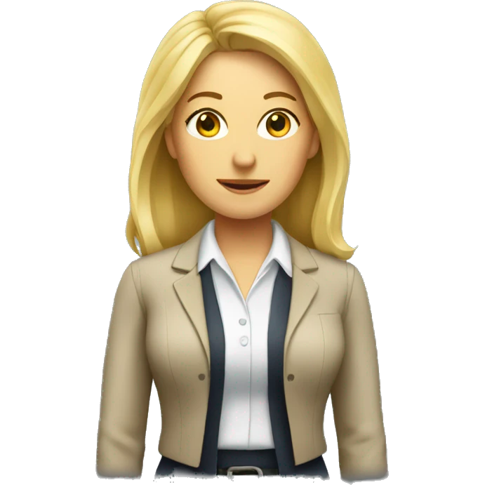 blonde woman teacher standing emoji