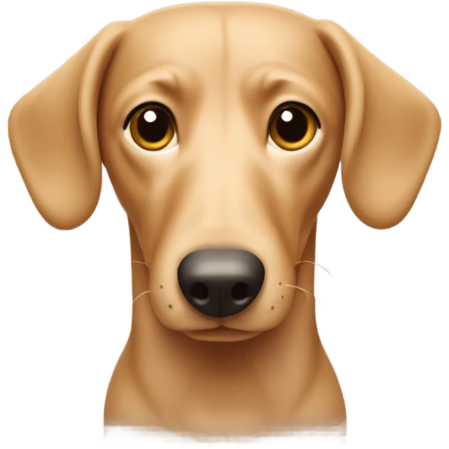 beige wiener dog emoji