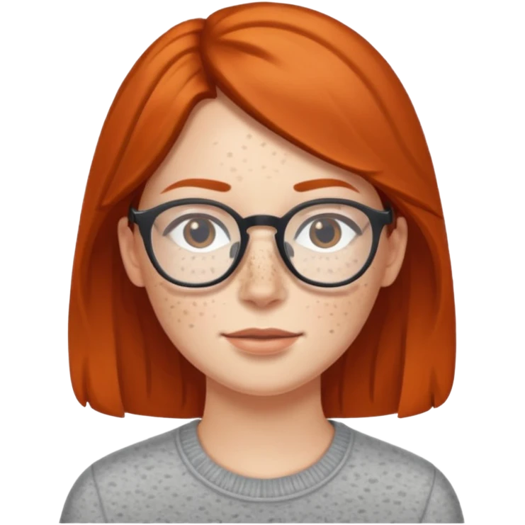 freckled peole with glasses emoji