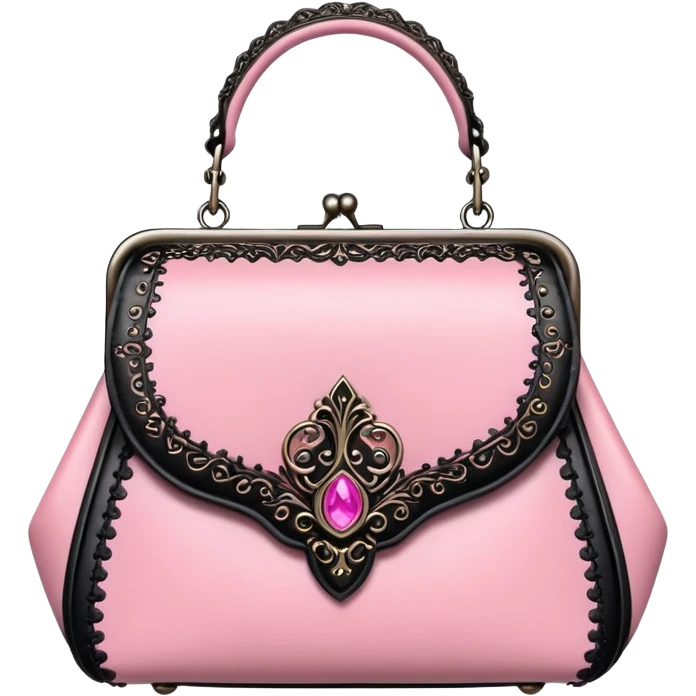 pink and black gothic purse emoji