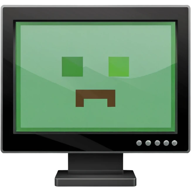 transparent monitor icon with the title 'minecraft' on it emoji