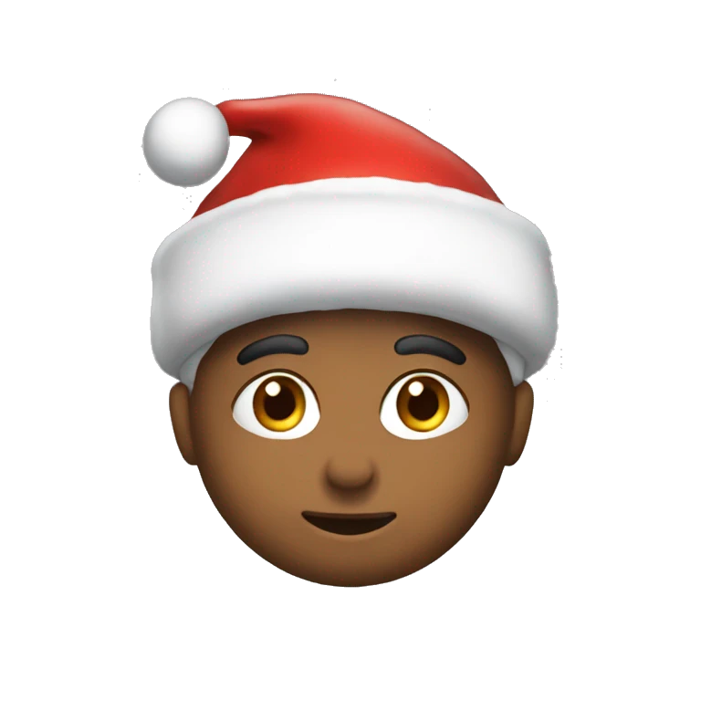 Me in a Santa hat emoji