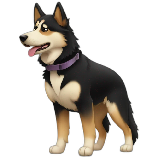 Berger allemand croisé husky yin yang emoji
