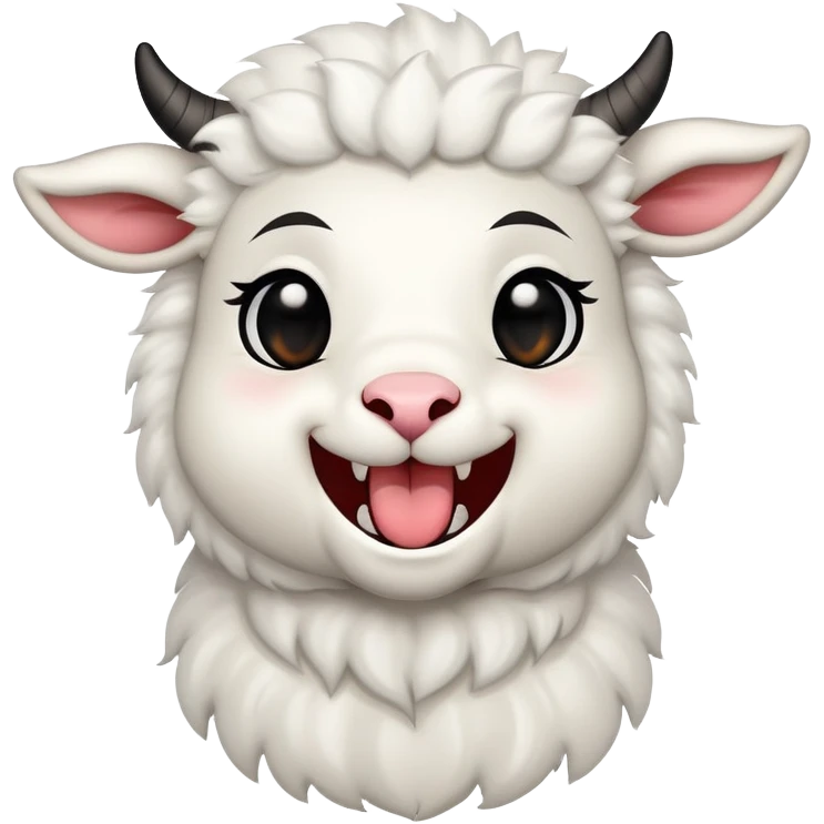 evil laughing lamb with pentagram emoji
