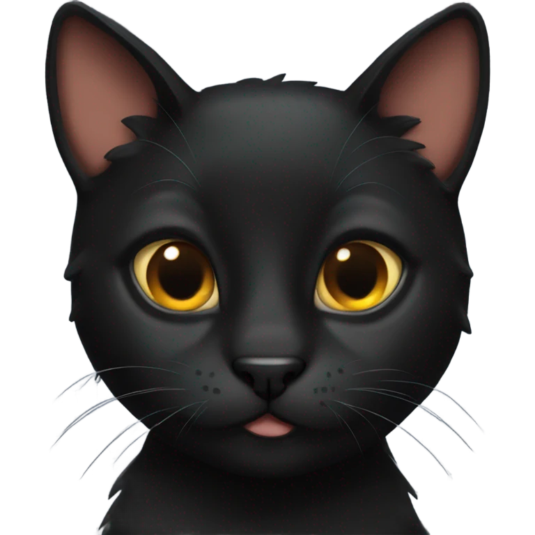 Black fury cat emoji
