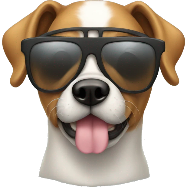 Dog with sunglasses emoji