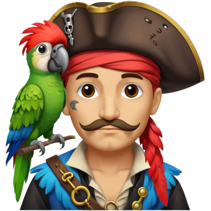 pirate and parrot emoji