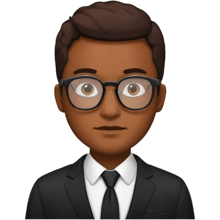 bold and wearing glasess man emoji