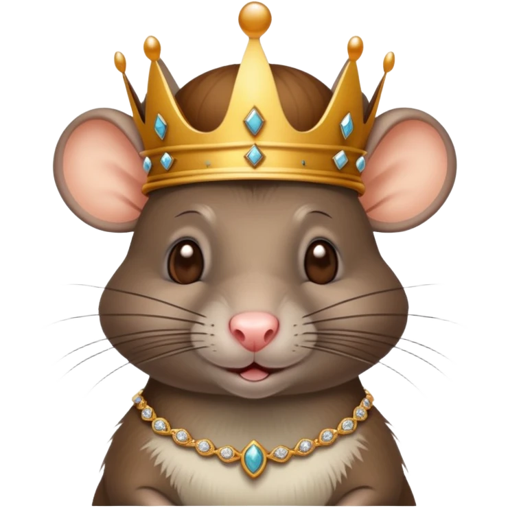 rat with queen crown emoji