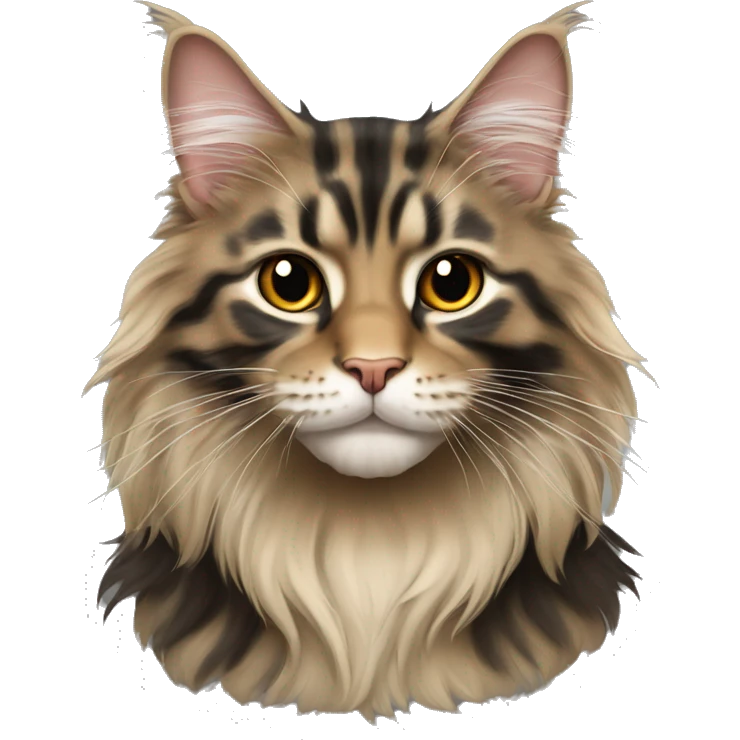 tan and black tabby maine coon emoji