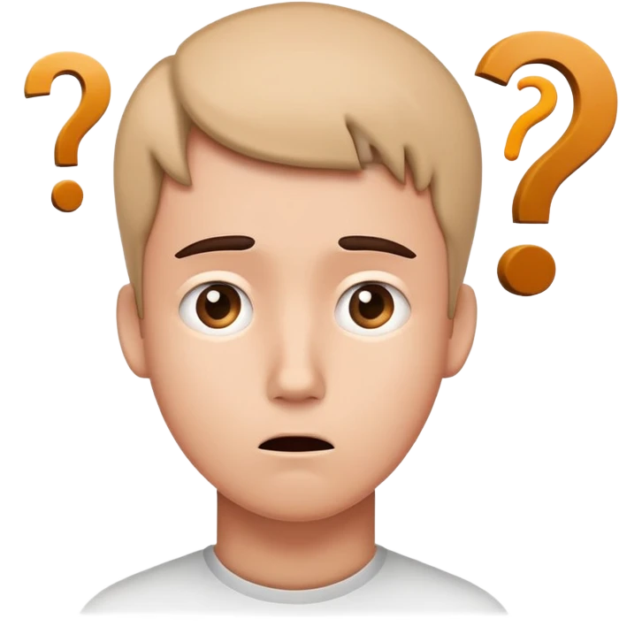 A confused face with question marks around the head emoji