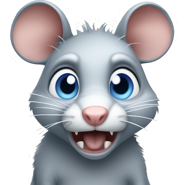 So angry rat with blue eyes  emoji