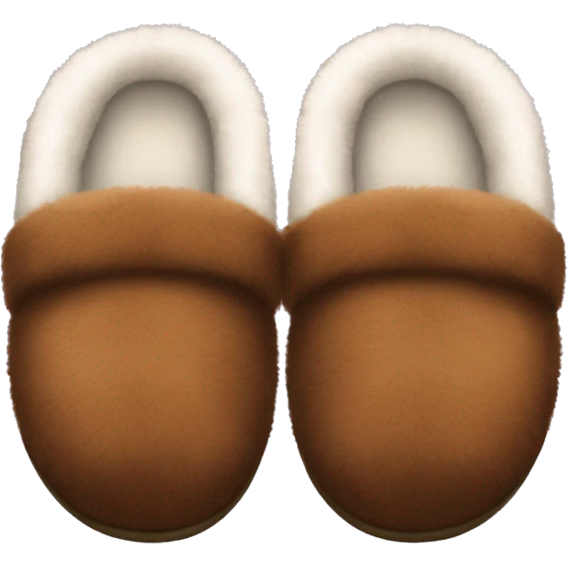 fuzzy brown slippers emoji