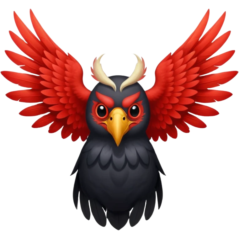Tengu – Red-faced spirit with long nose and wings. emoji