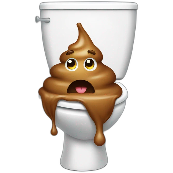 poop in toilet emoji
