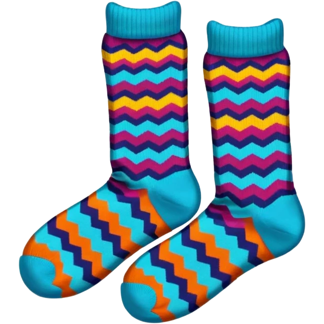 socks with zigzags emoji