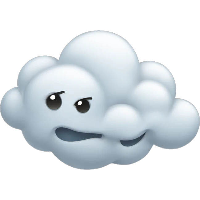 windy cloud emoji