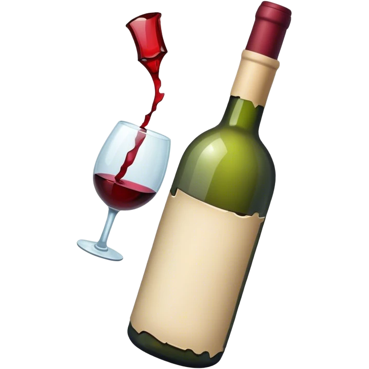 Broken wine bottle emoji