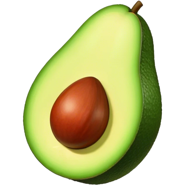 Un aguacate con labios grandes emoji