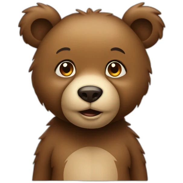 Young Bear standing emoji