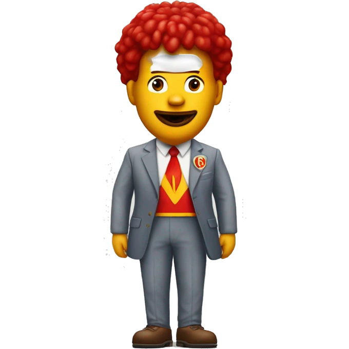 Ronald McDonald going to Burger King emoji