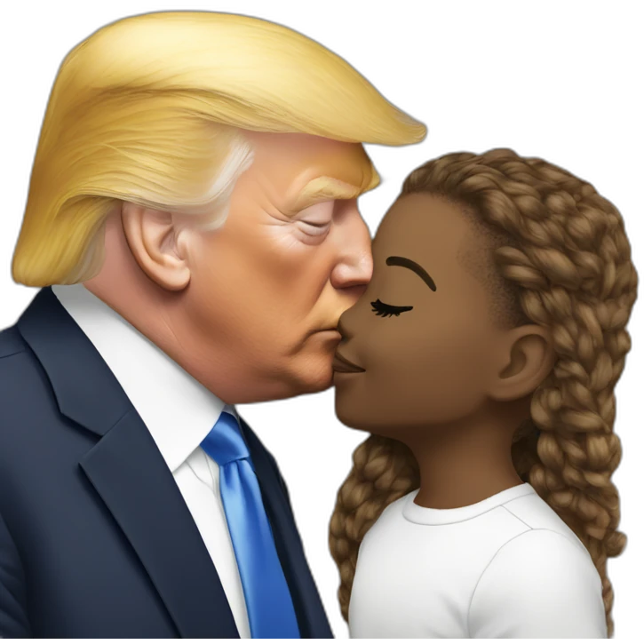 trump kissing his daughter, positivity, inclusiveness emoji
