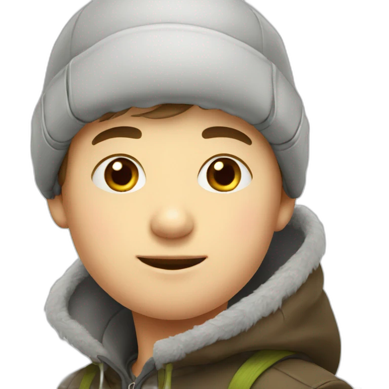 russian boy with chapka emoji