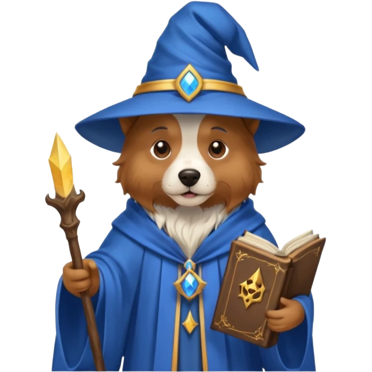 Dog wizard emoji