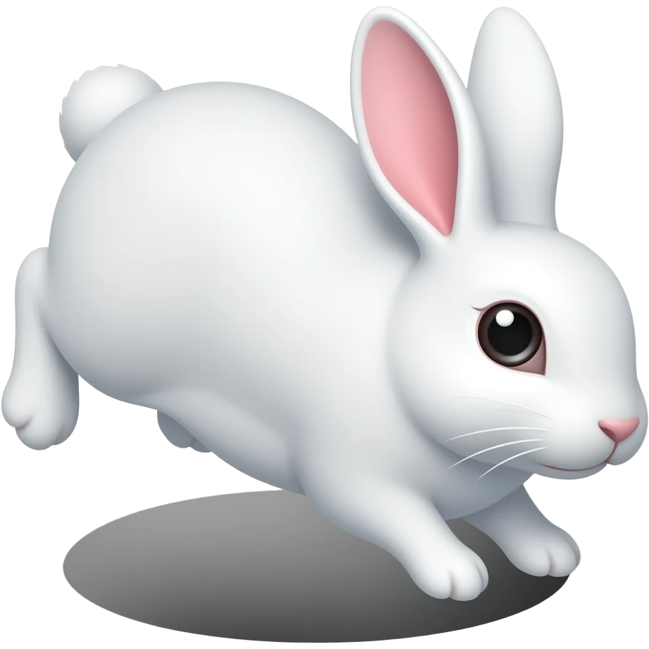 White rabbit going down a  rabbit hole emoji