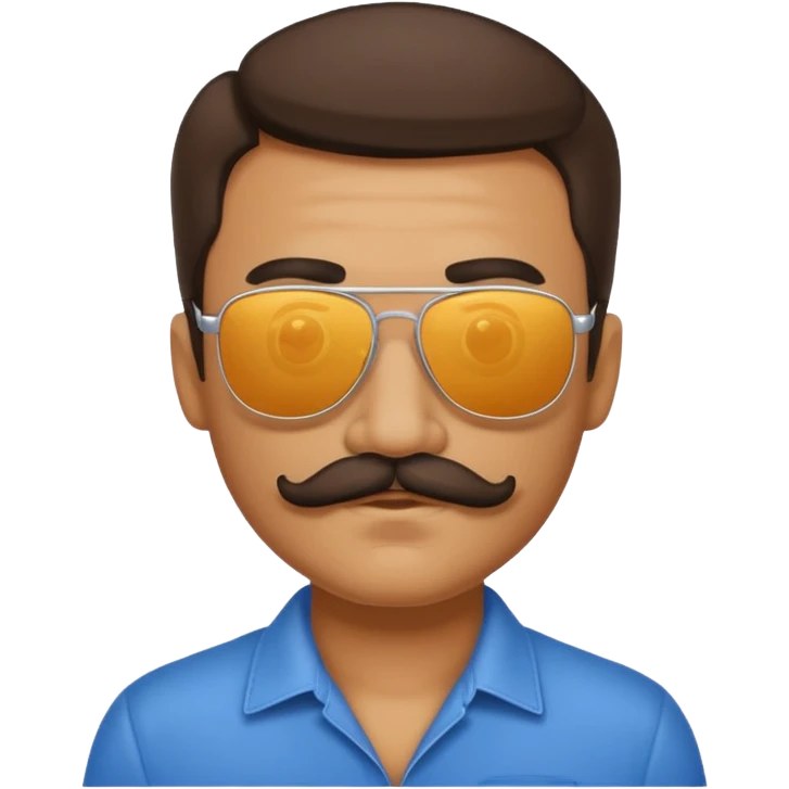 mustached man in sunglasses emoji