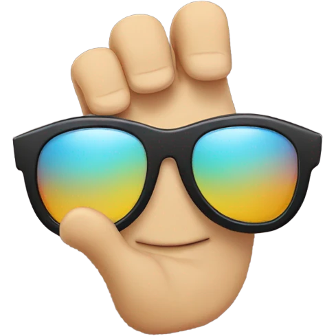 Middle finger sun glasses emoji
