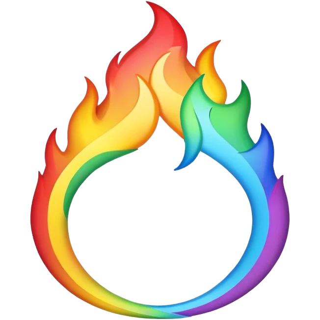 Rainbow flame  emoji