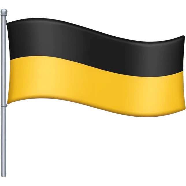 Faz uma bandeira com preto em cima e em baixo coloca amarelo emoji