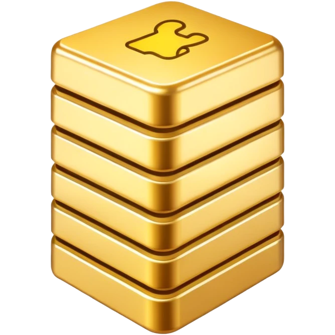 Golden stack emoji