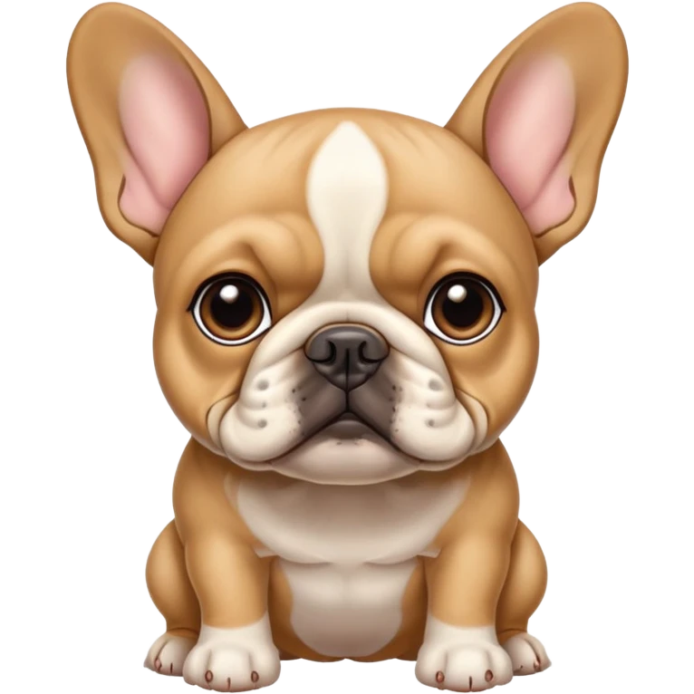 Fawn french bull dog emoji
