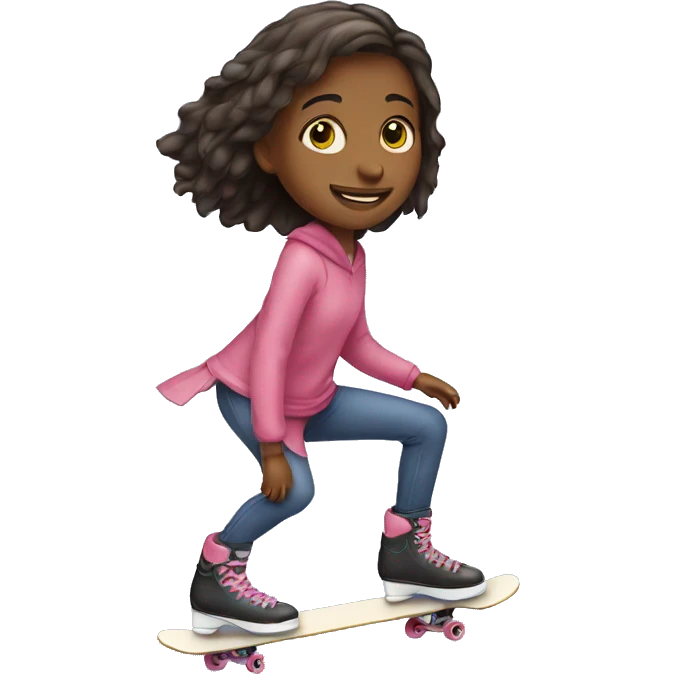 Girl going skating emoji