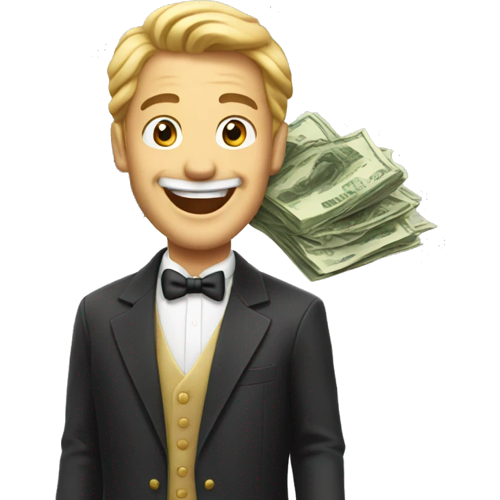 excited rich man emoji
