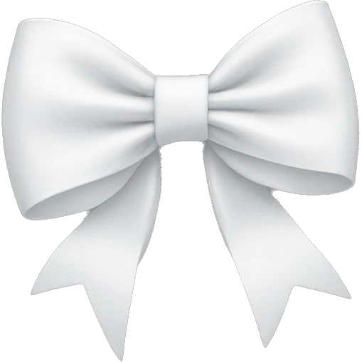 White bow on white bow emoji