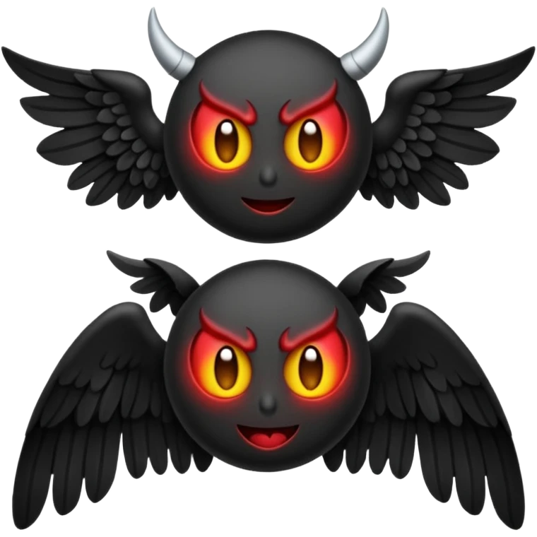 Las alas de angel del emoji pero que sean alas de demonio emoji
