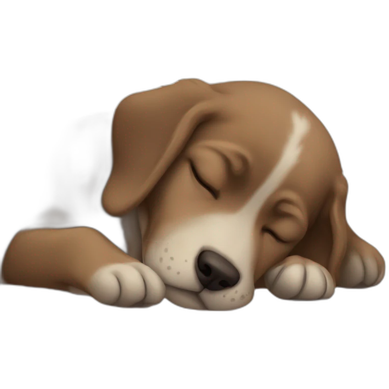 Sleeping puppy emoji