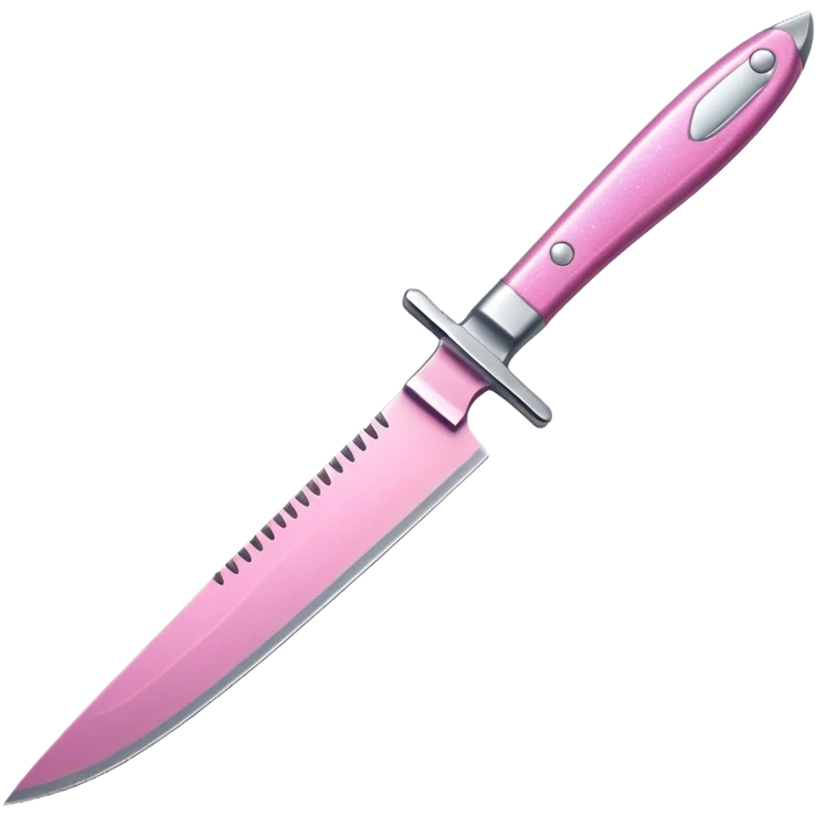 glitter pink knife emoji