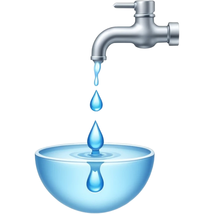 water flows from the tap emoji
