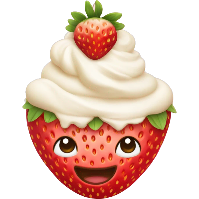 strawberries and cream emoji