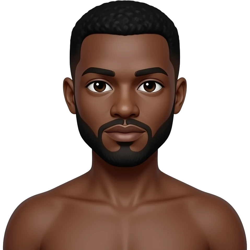 Naked black man emoji