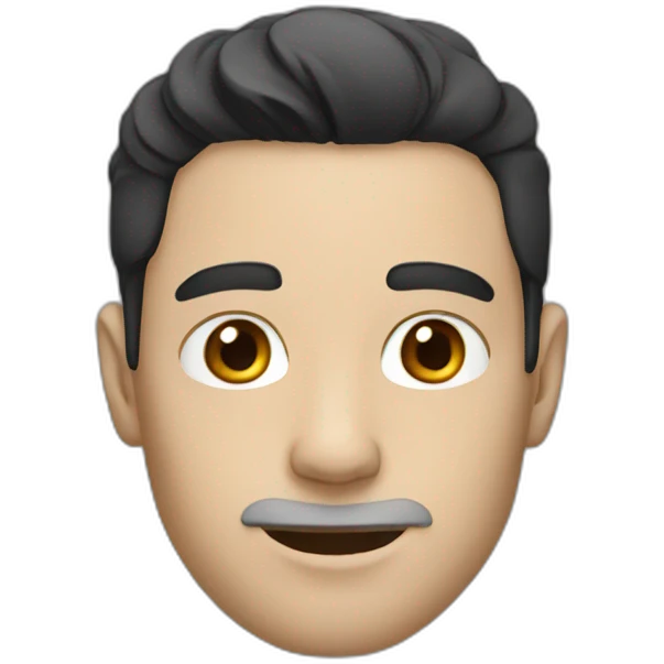 white-man-black-hair emoji