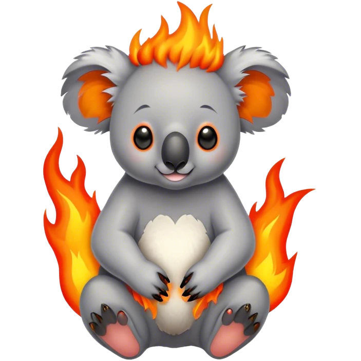 koala on fire emoji