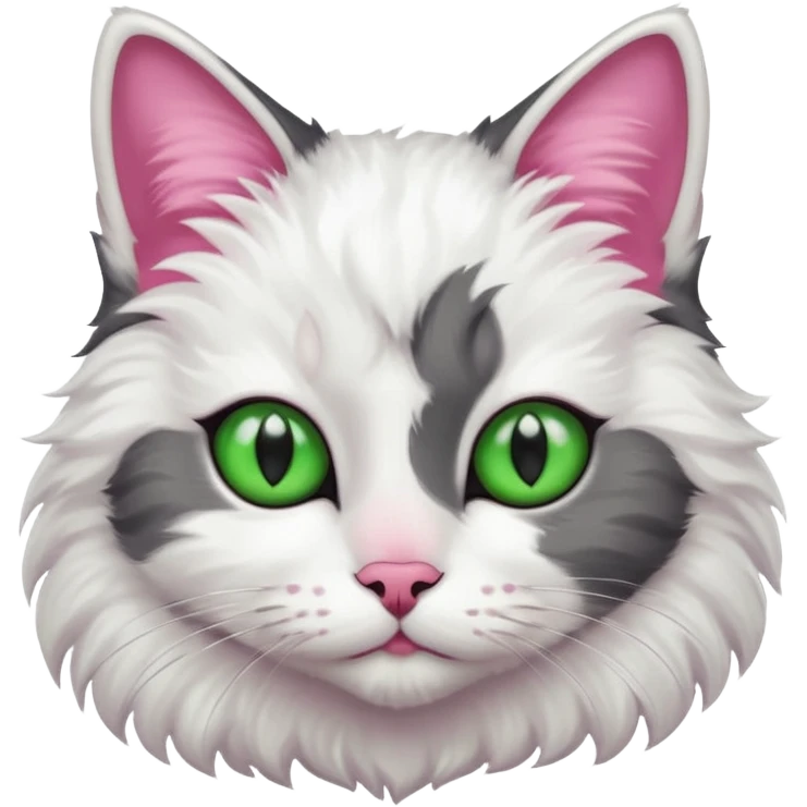 cat white and black  emoji